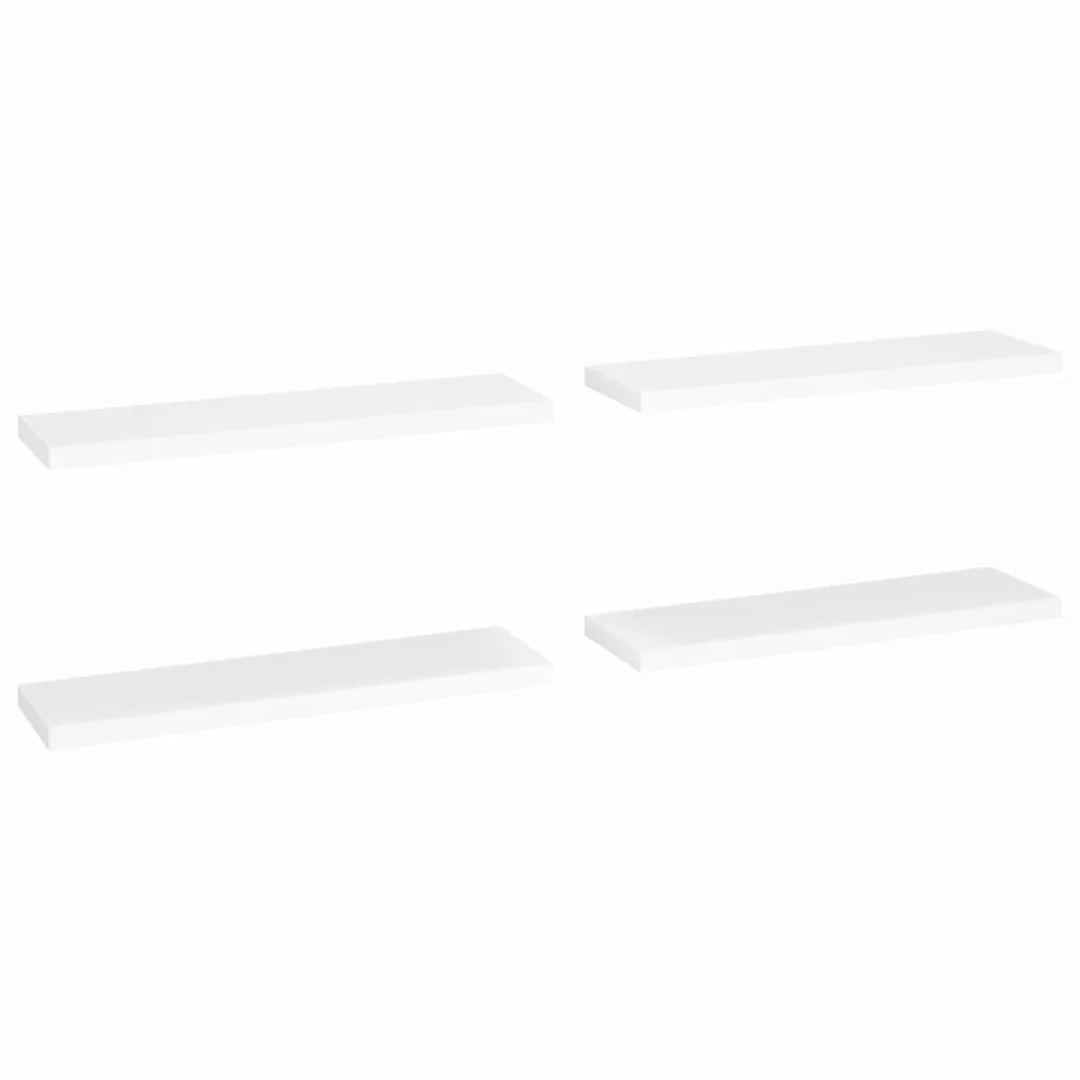 Schwebende Wandregale 4 Stk. Weiß 90x23,5x3,8 Cm Mdf günstig online kaufen