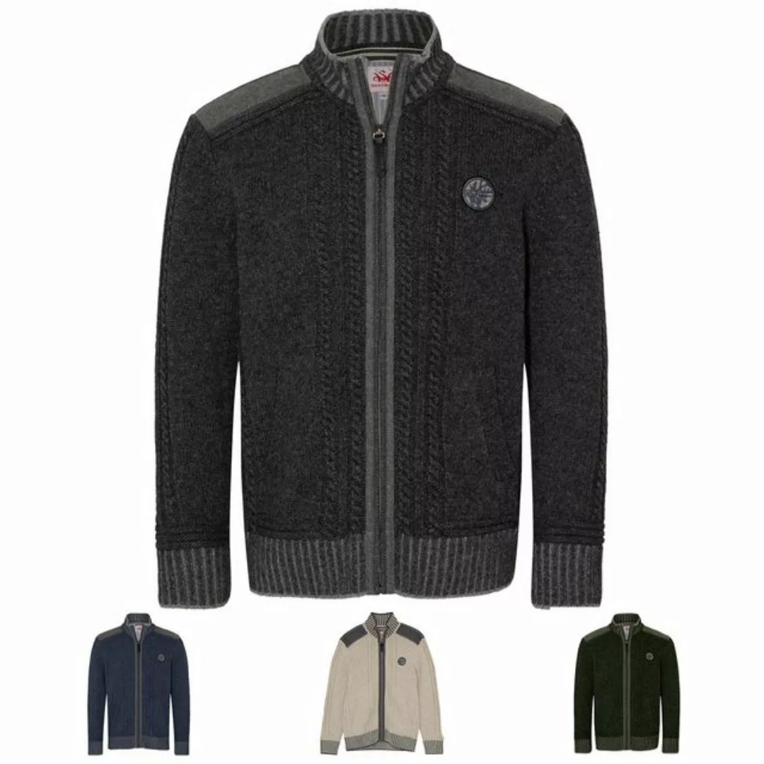 Spieth & Wensky Trachtenstrickjacke Strickjacke Herren - ERATO - jeansblau günstig online kaufen