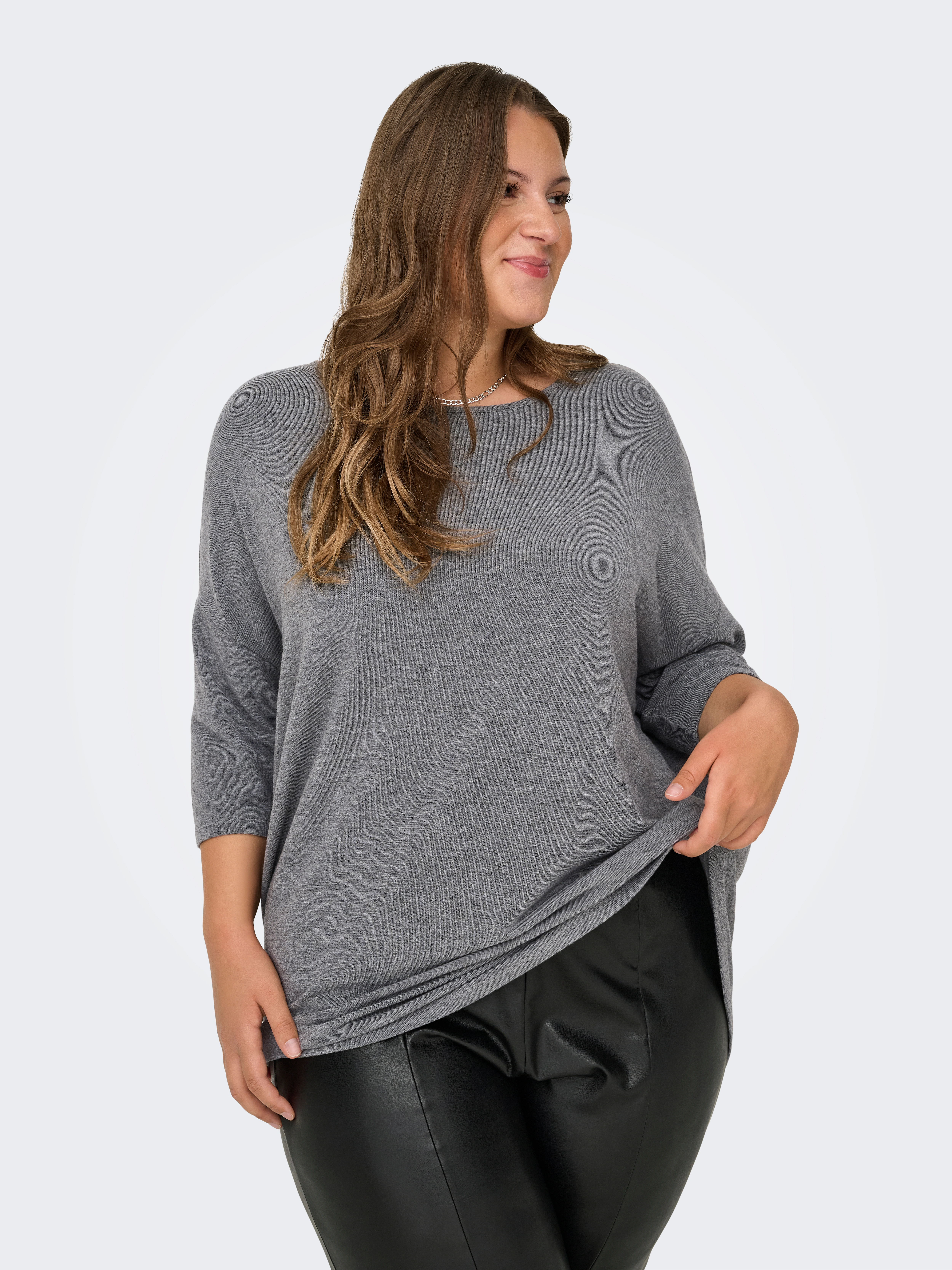 ONLY CARMAKOMA 3/4-Arm-Shirt "CARLAMOUR 3/4 TOP JRS NOOS" günstig online kaufen