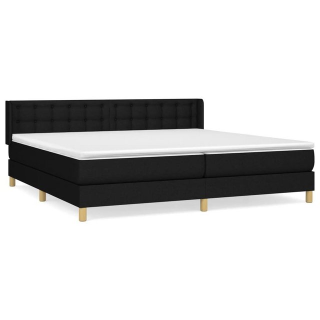 furnicato Bett Boxspringbett mit Matratze Schwarz 180x200 cm Stoff (1-tlg) günstig online kaufen