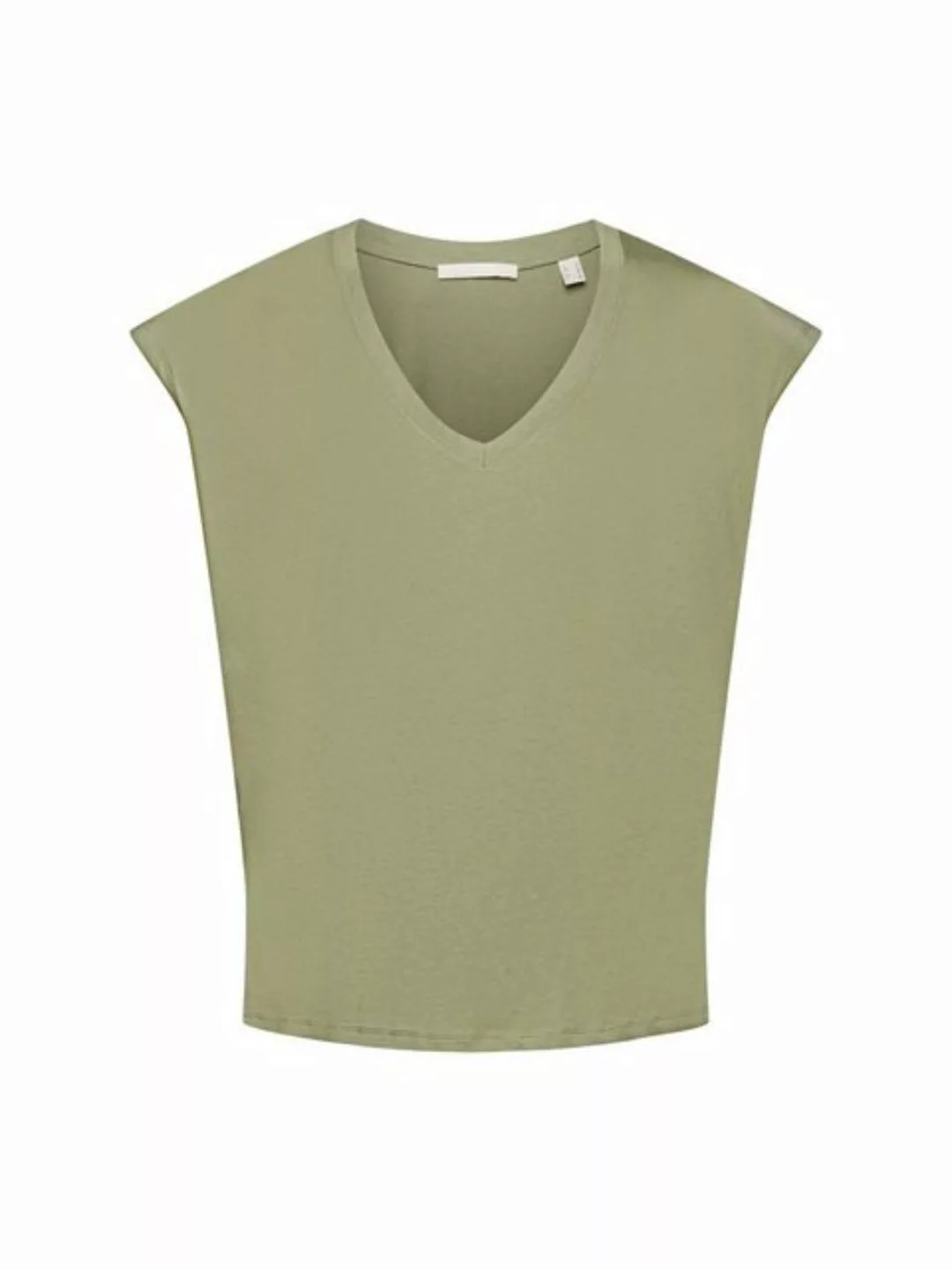 edc by Esprit T-Shirt Ärmelloses Baumwolltop mit V-Ausschnitt (1-tlg) günstig online kaufen