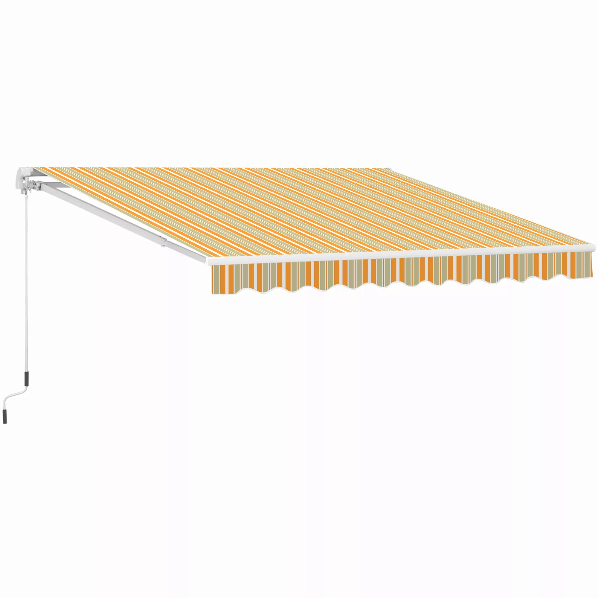 Outsunny Gelenkarmmarkise mit Handkurbel, Sonnenschutz für Balkon & Terrass günstig online kaufen