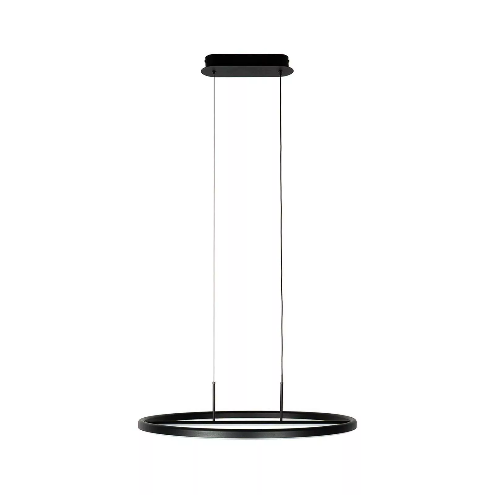Lucande Virvera LED-Hängelampe, rund, schwarz günstig online kaufen