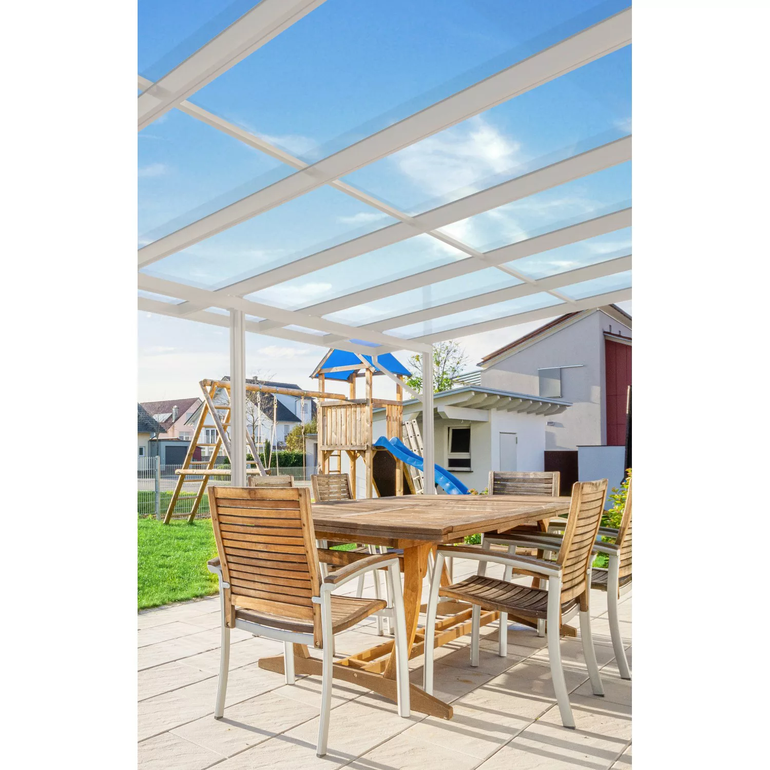 Gutta Terrassendach Premium Weiß 1014 cm x 406 cm VSG 10 mm günstig online kaufen