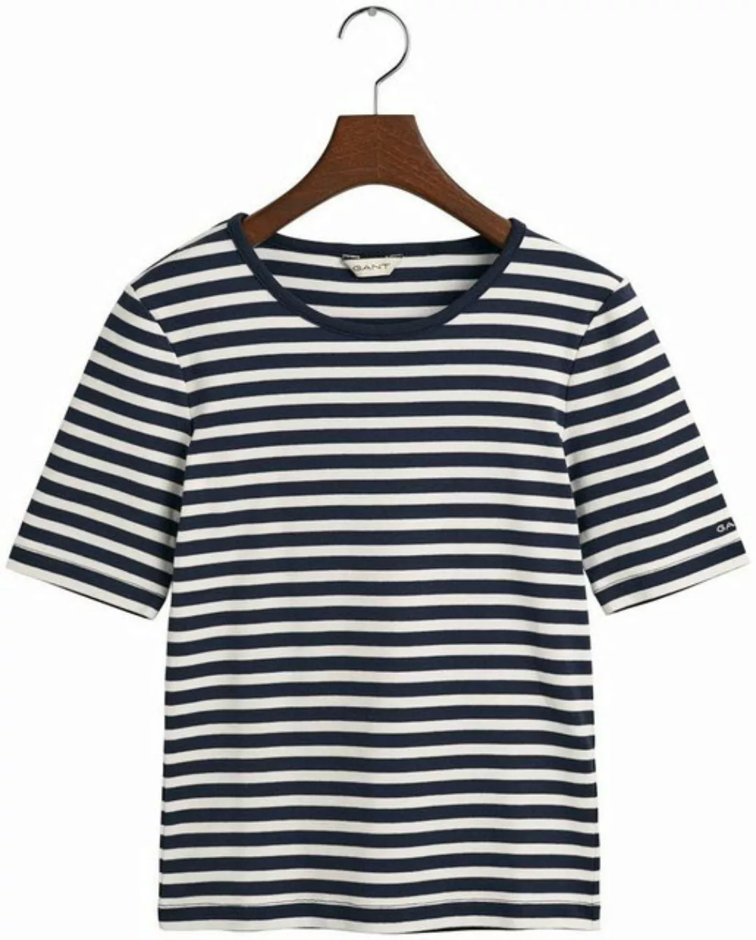 Gant T-Shirt "SLIM STRIPED 1X1 RIBBED KA T-SHIRT" günstig online kaufen