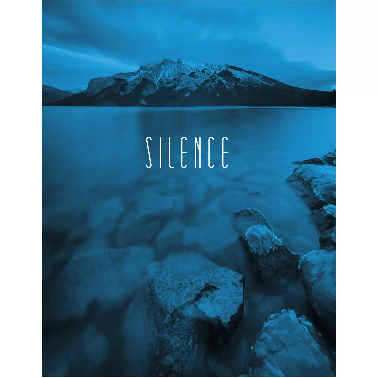 Komar Poster "Word Lake Silence Blue", Natur, (1 St.) günstig online kaufen