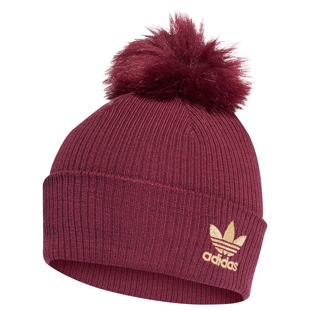 Adidas Originals Fur Pom Mütze 56 cm Victory Crimson / Metallic Gold günstig online kaufen