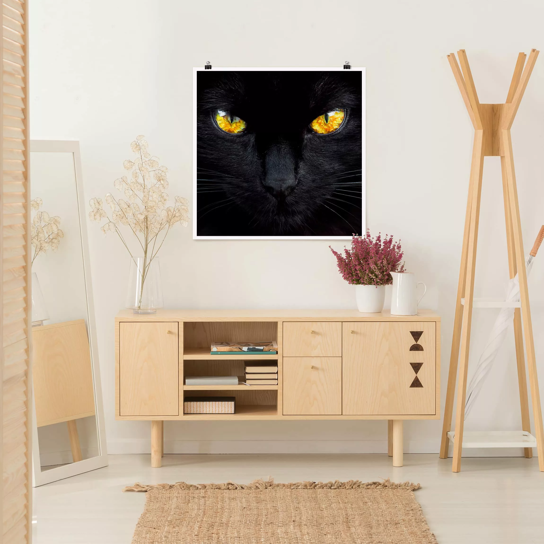 Poster Tiere - Quadrat Hypnotischer Blick günstig online kaufen