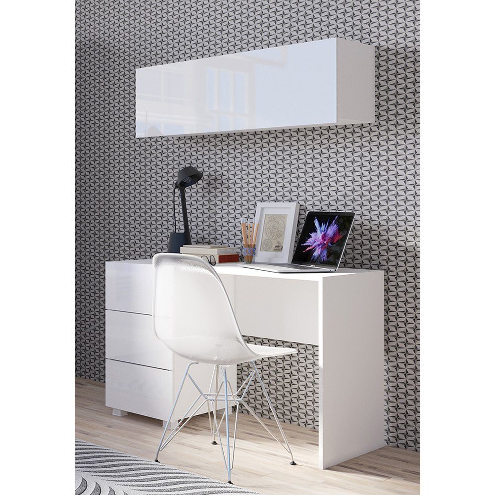 Lomadox Schreibtisch CAIRNS-132, Computertisch mit Regal günstig online kaufen