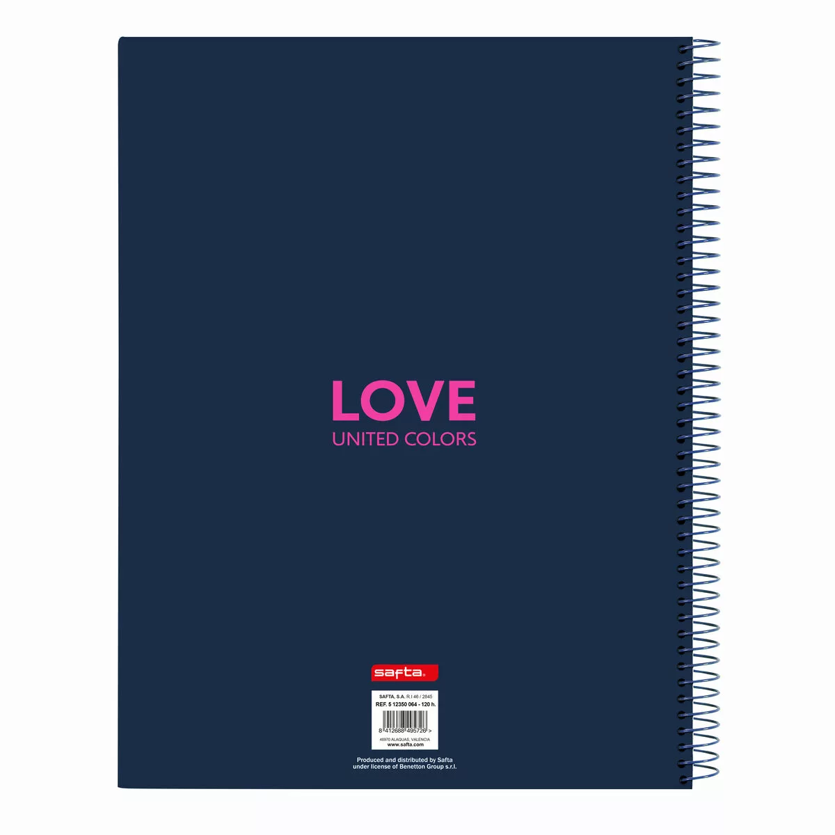 Notizbuch  Benetton Love Marineblau A4 (120 Bettlaken) günstig online kaufen