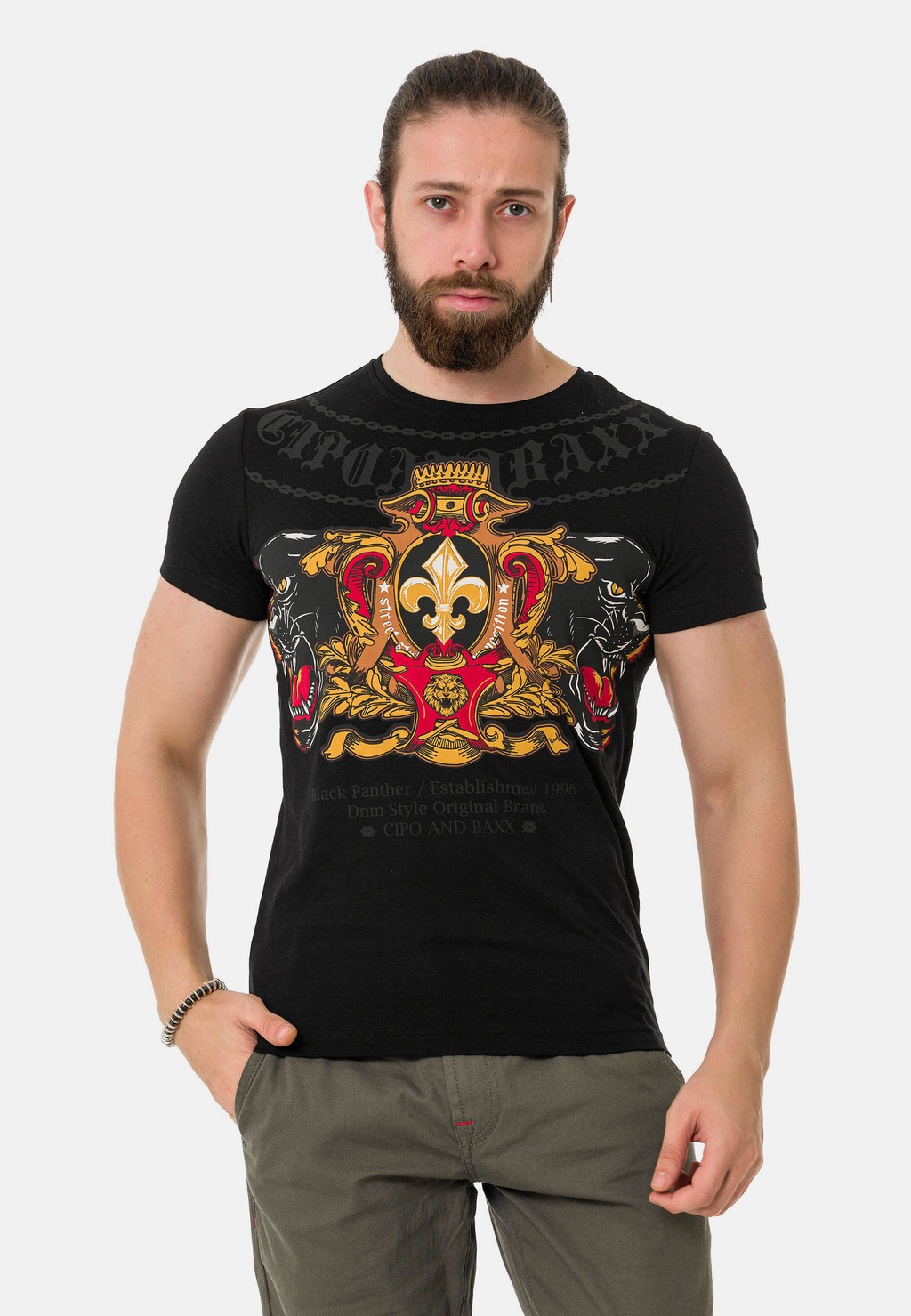 Cipo & Baxx T-Shirt "T-Shirt", mit Panther Print günstig online kaufen