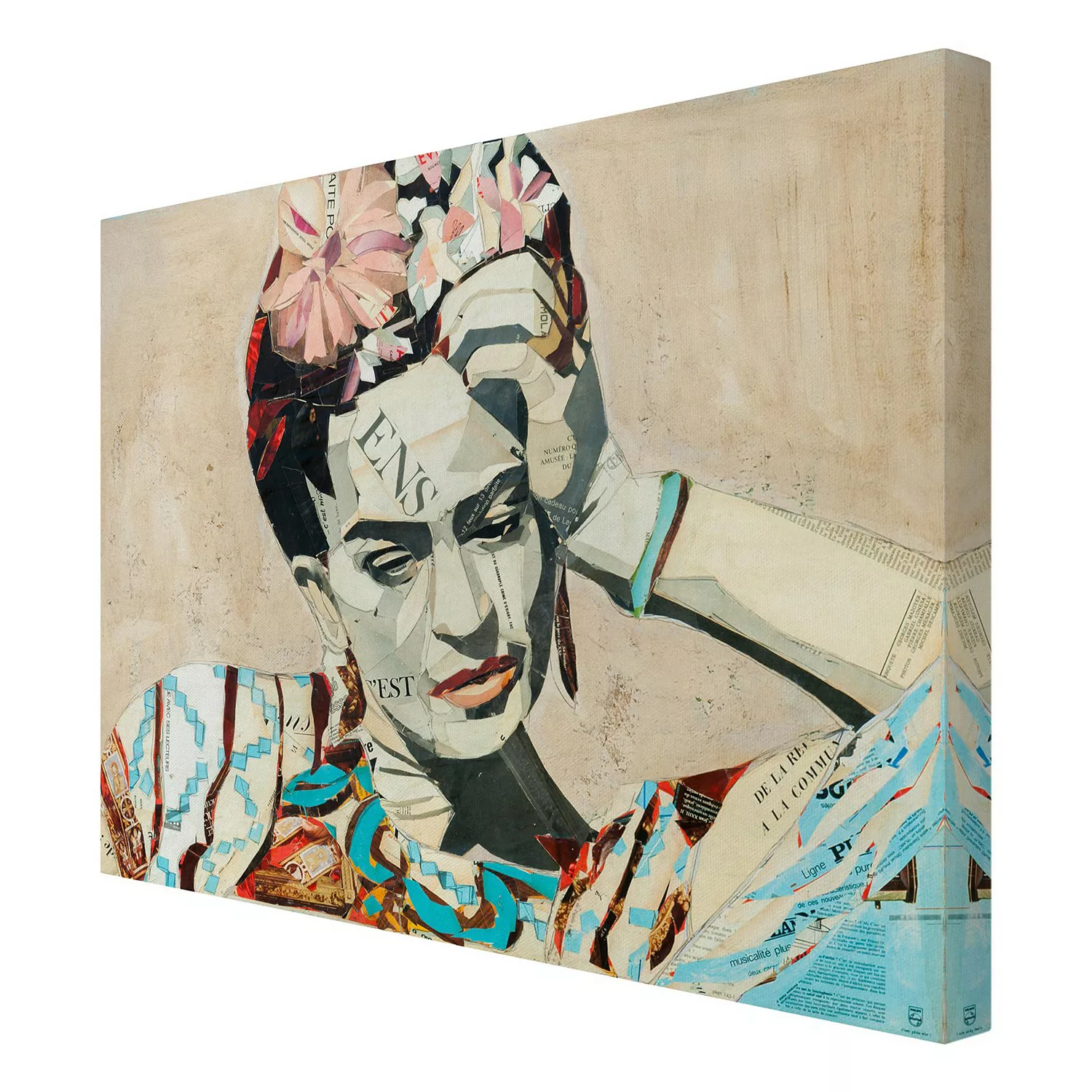 home24 Leinwandbild Frida Kahlo Collage II günstig online kaufen