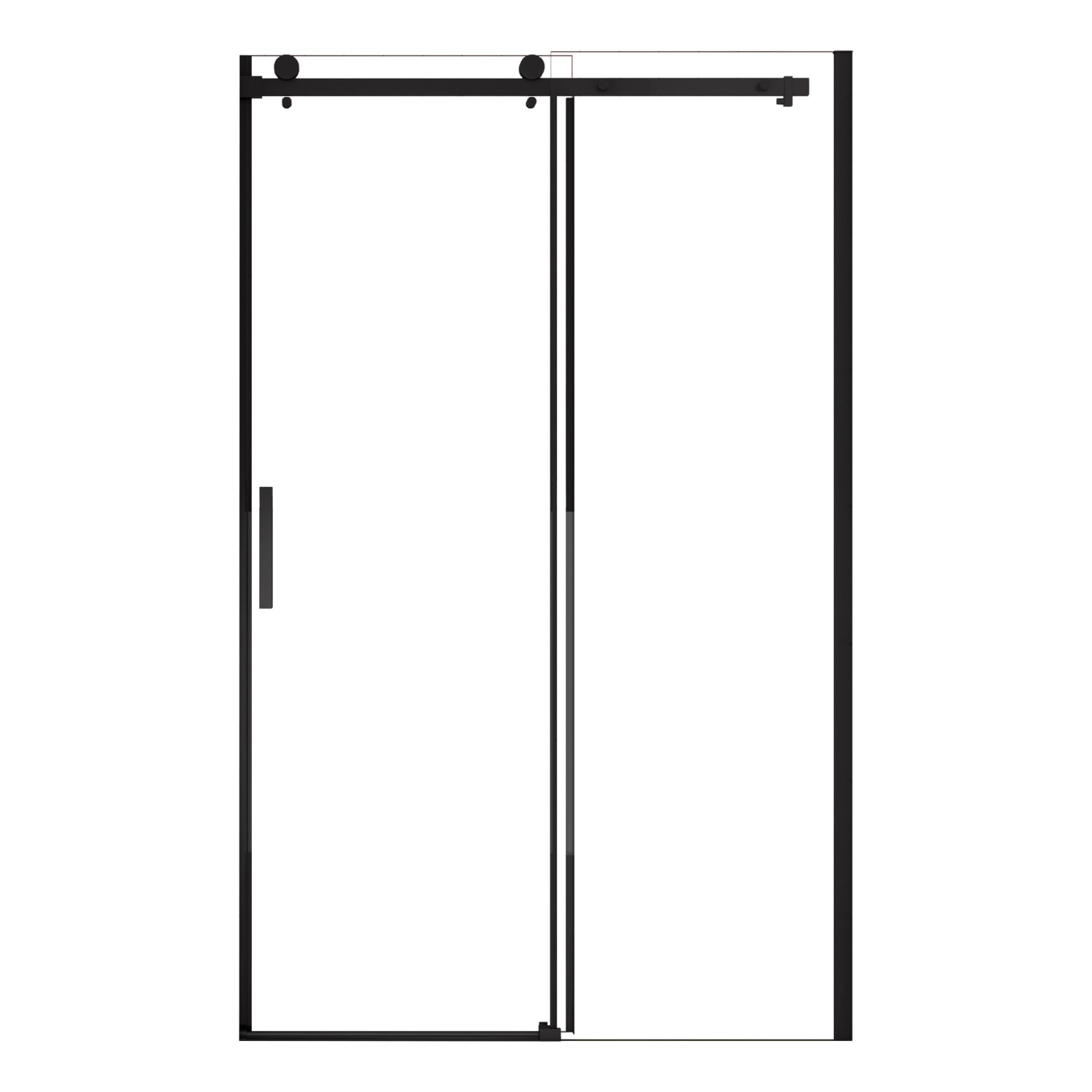 AICA Schiebetür Duschkabine 100x200cm Duschabtrennung Schwarz 8mm Nano ESG- günstig online kaufen