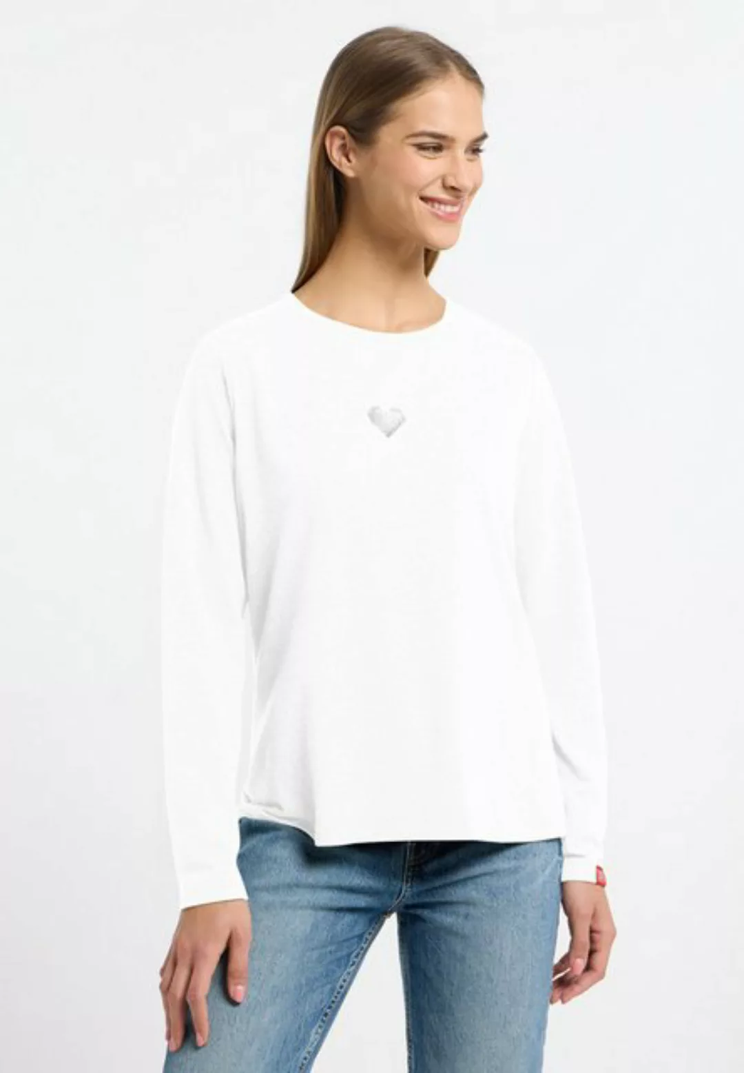 Frieda & Freddies NY Longsleeve Longsleeve Shirt mit dezenten Farbdetails günstig online kaufen