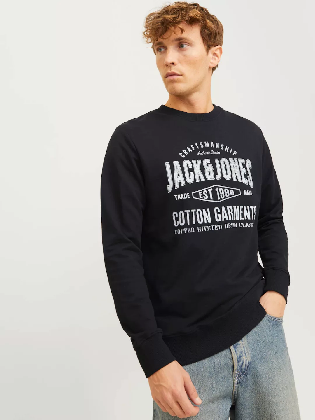 Jack & Jones Sweatshirt "JJJEANS SWEAT O-NECK" günstig online kaufen