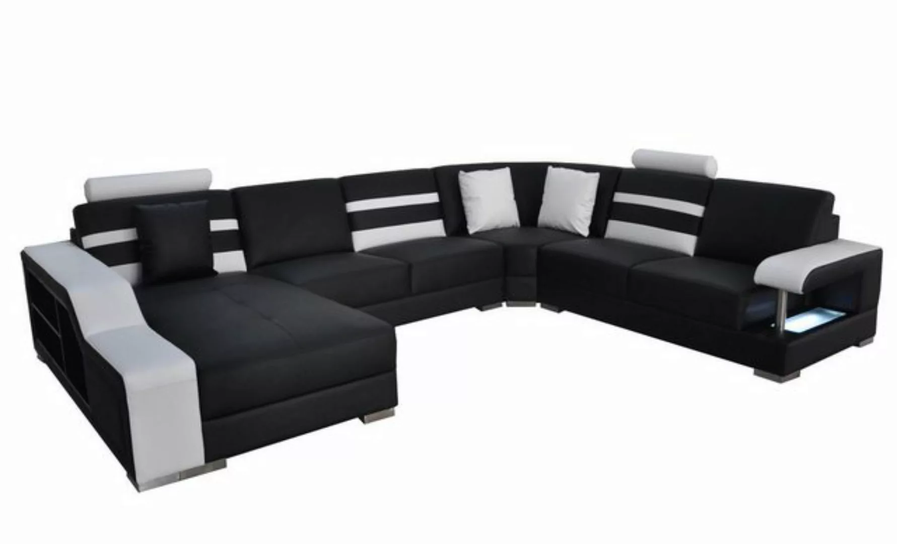 Xlmoebel Sofa Leder-Ecksofa mit Polsterung und Sitzgelegenheit in U-Form fü günstig online kaufen