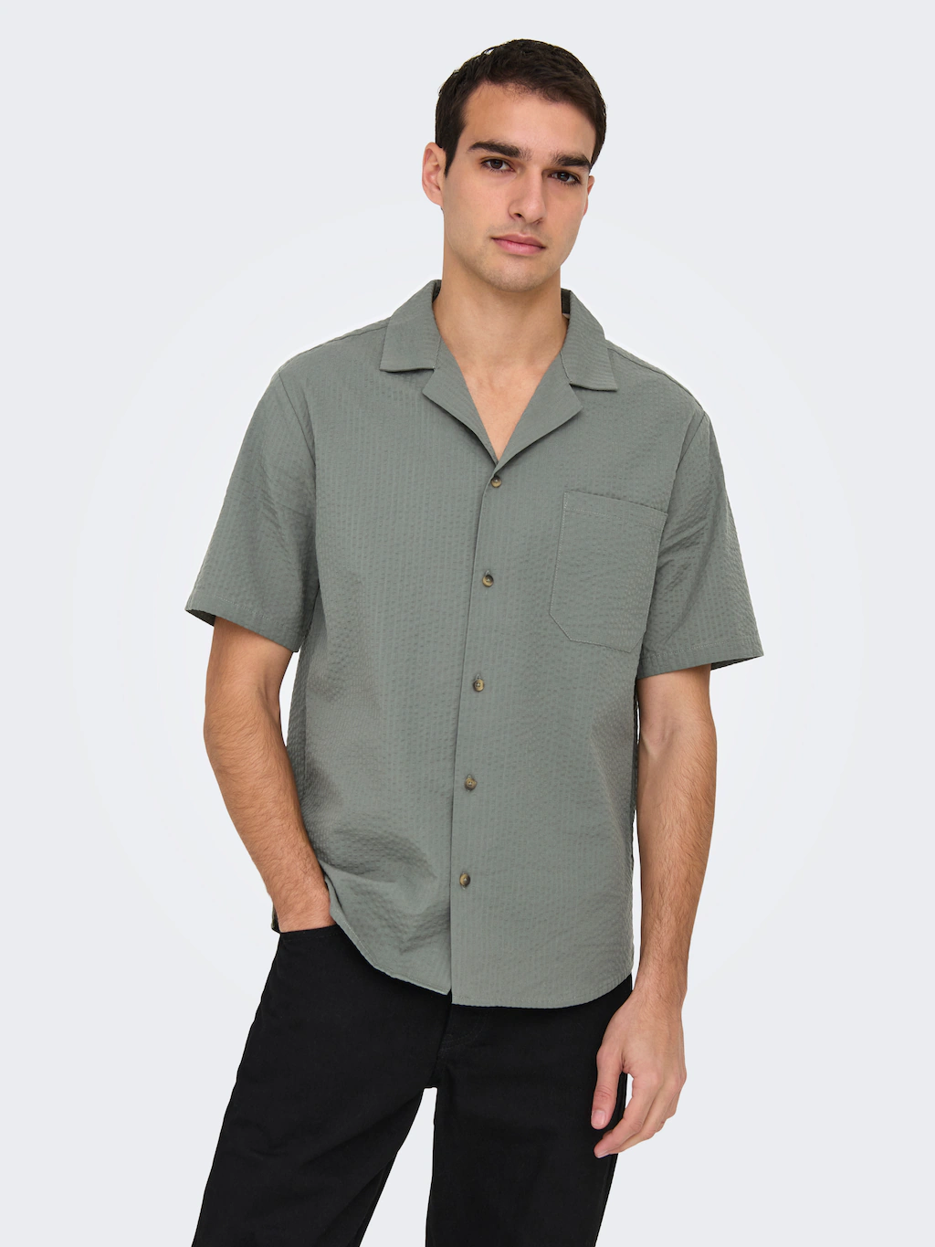 ONLY & SONS Kurzarmhemd "ONSEYE RESORT SEERS 0009 SHIRT NOOS" günstig online kaufen