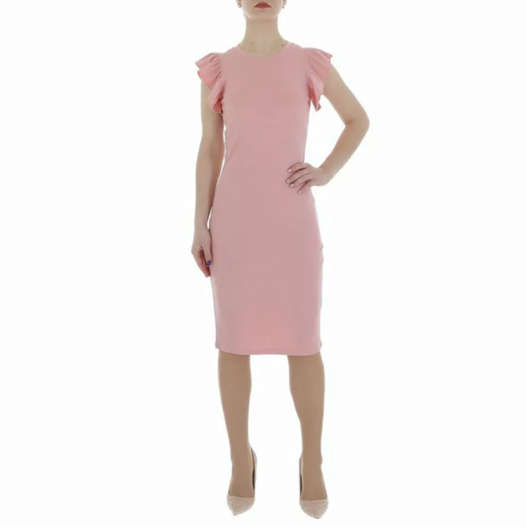 Ital-Design Sommerkleid Damen Freizeit (86164473) Rüschen Stretch Rippstric günstig online kaufen