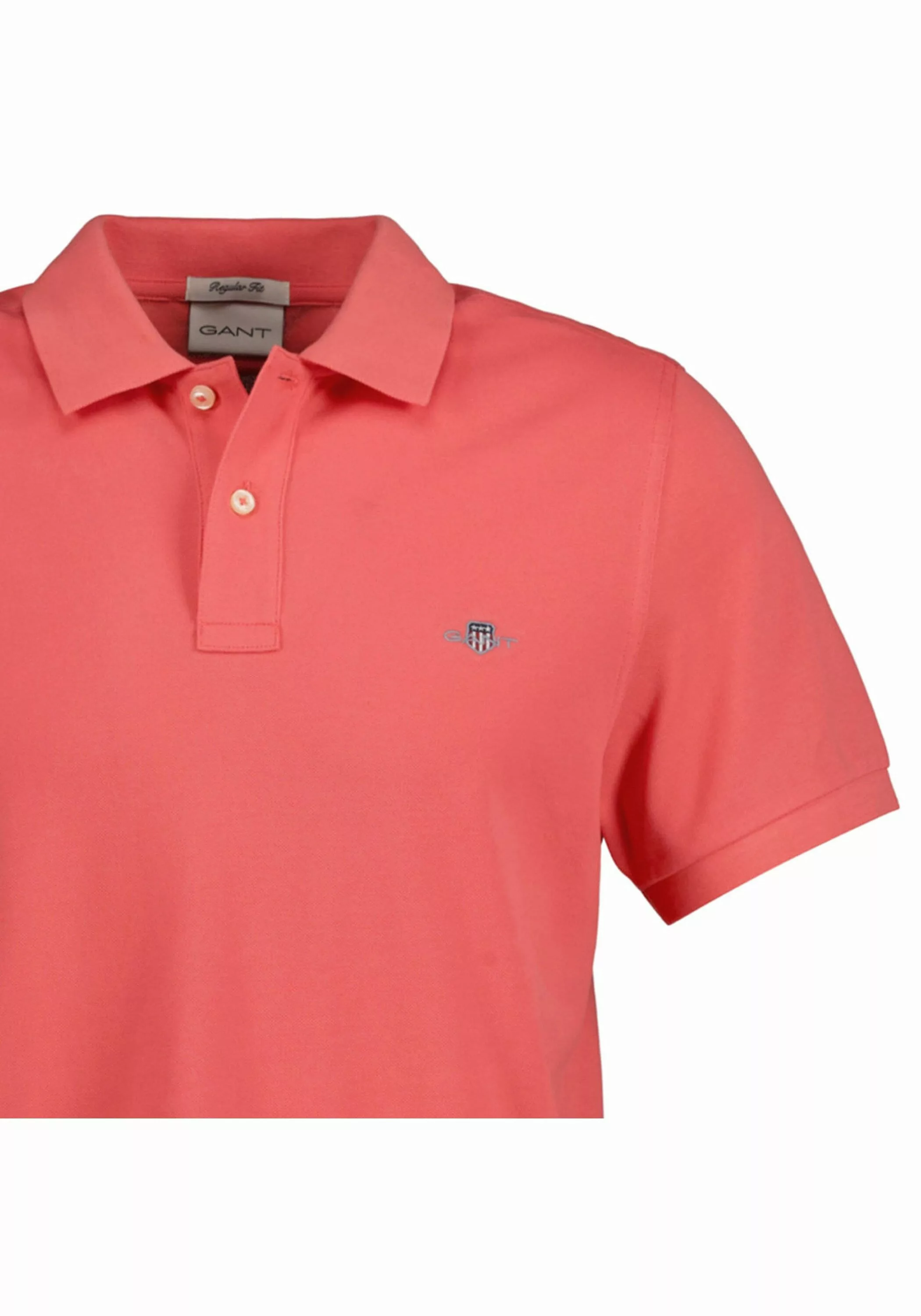 Gant Shield Piqué Poloshirt Rosa - Größe M günstig online kaufen