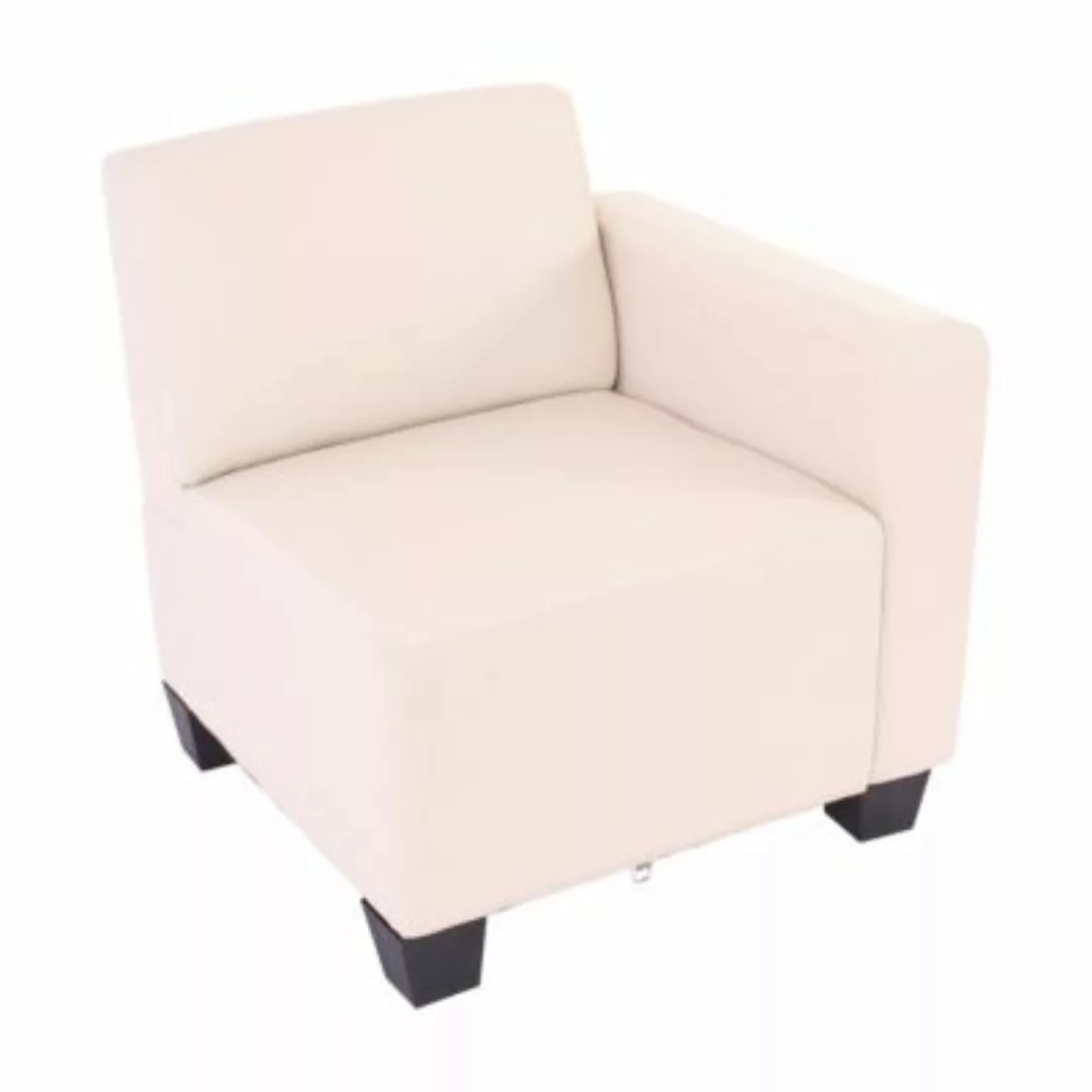 HWC Mendler Modulare Garnitur, Seitenteil rechts, Sessel mit Armlehne creme günstig online kaufen
