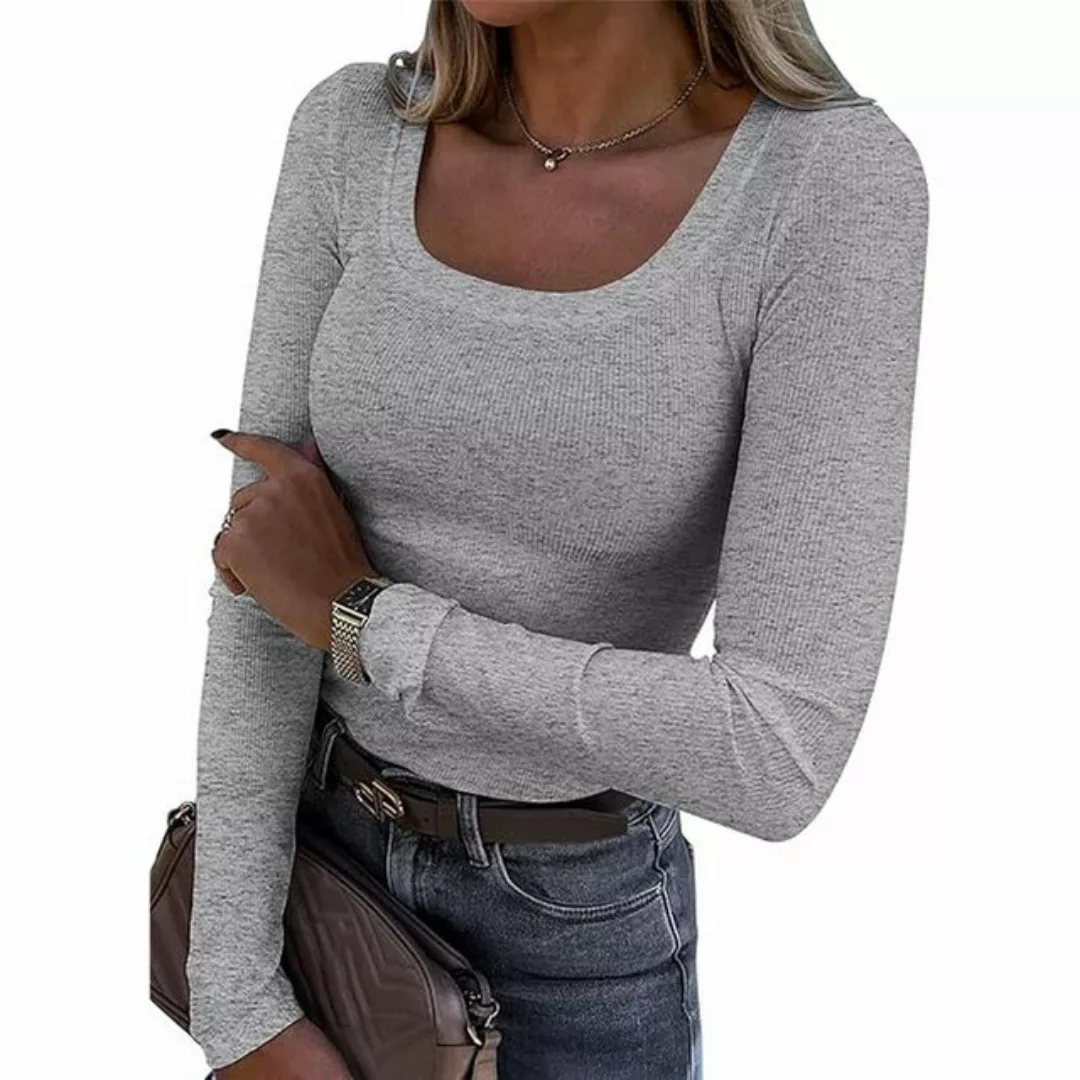 AUKUU Langarmshirt Damen-Stretch-Langarmshirt – Atmungsaktives Gewebe Stret günstig online kaufen