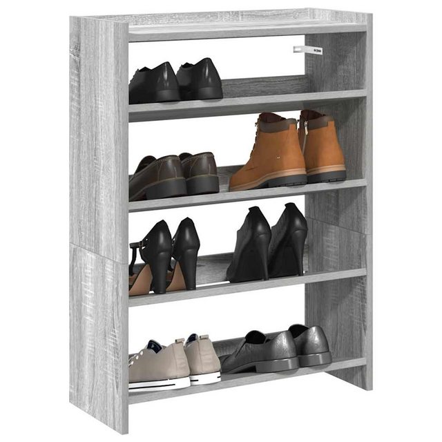 vidaXL Schuhschrank Schuhregal Grau Sonoma 80x25x61,5 cm Holzwerkstoff günstig online kaufen