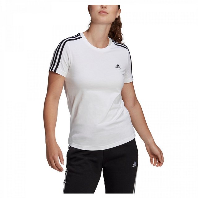 adidas Sportswear T-Shirt LOUNGEWEAR ESSENTIALS SLIM 3-STREIFEN Damen T-Shi günstig online kaufen