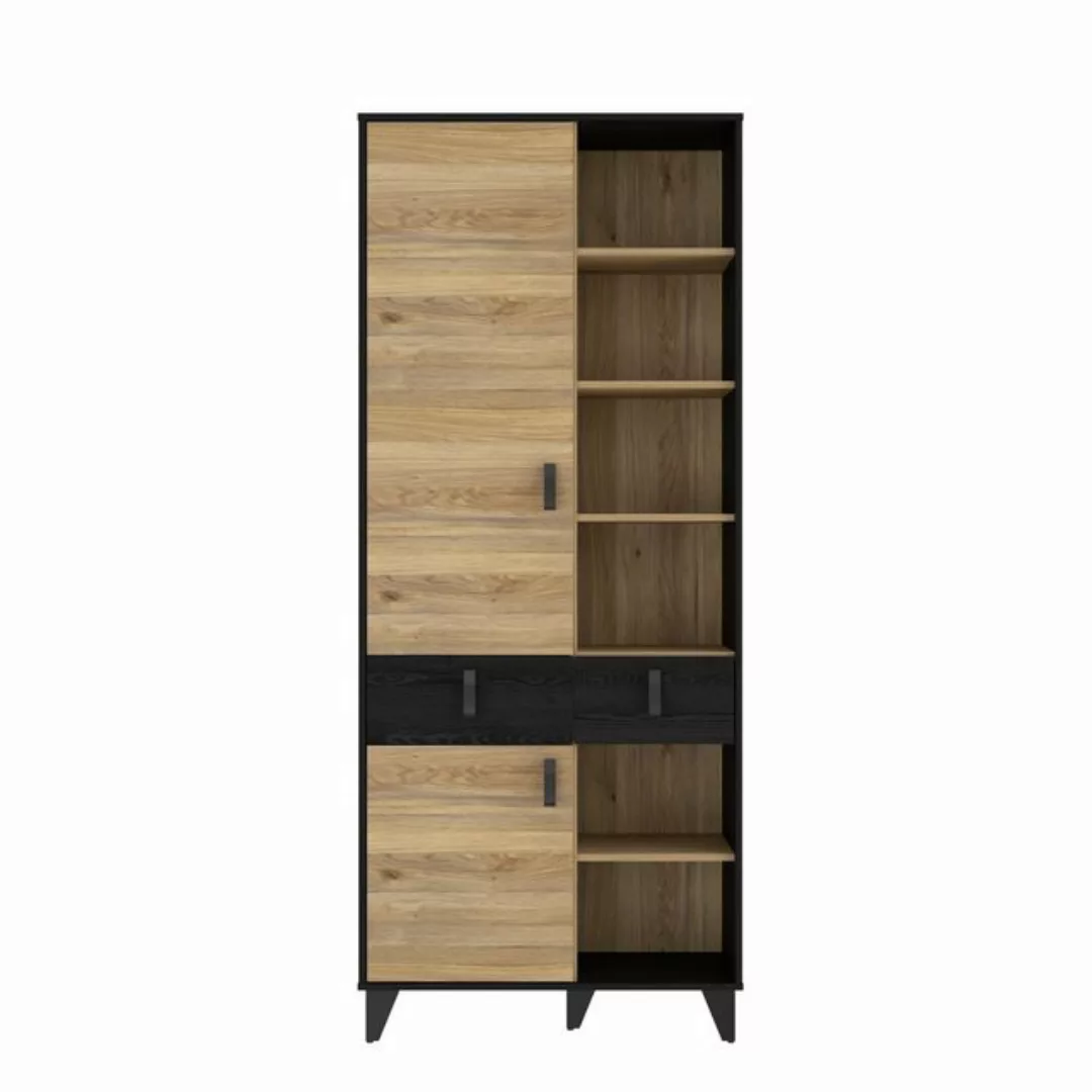 freiraum Hochschrank LYA in Mauvella Eiche/ Cabezone Eiche - 83,1x200,7x41, günstig online kaufen