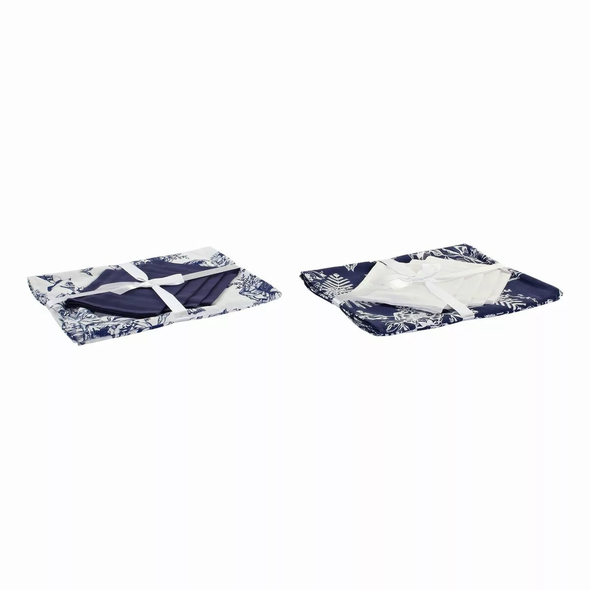 Tischdecke Und Servietten Dkd Home Decor Baumwolle Weiß Marineblau (150 X 1 günstig online kaufen