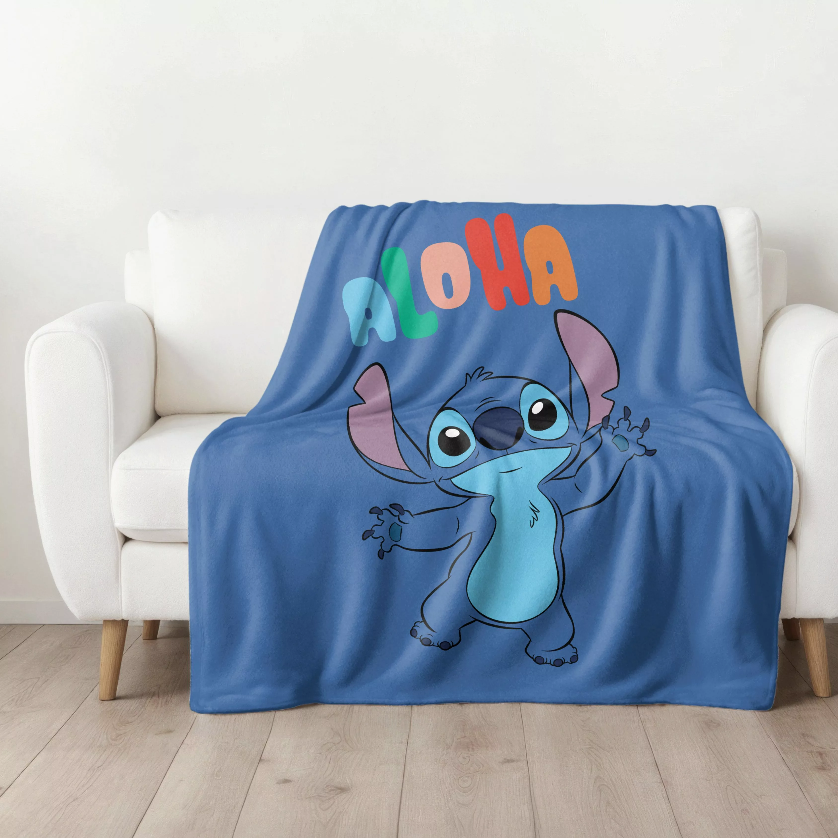 Wohndecke Stitch Aloha, 160x200 cm, kuschelweich, günstig online kaufen