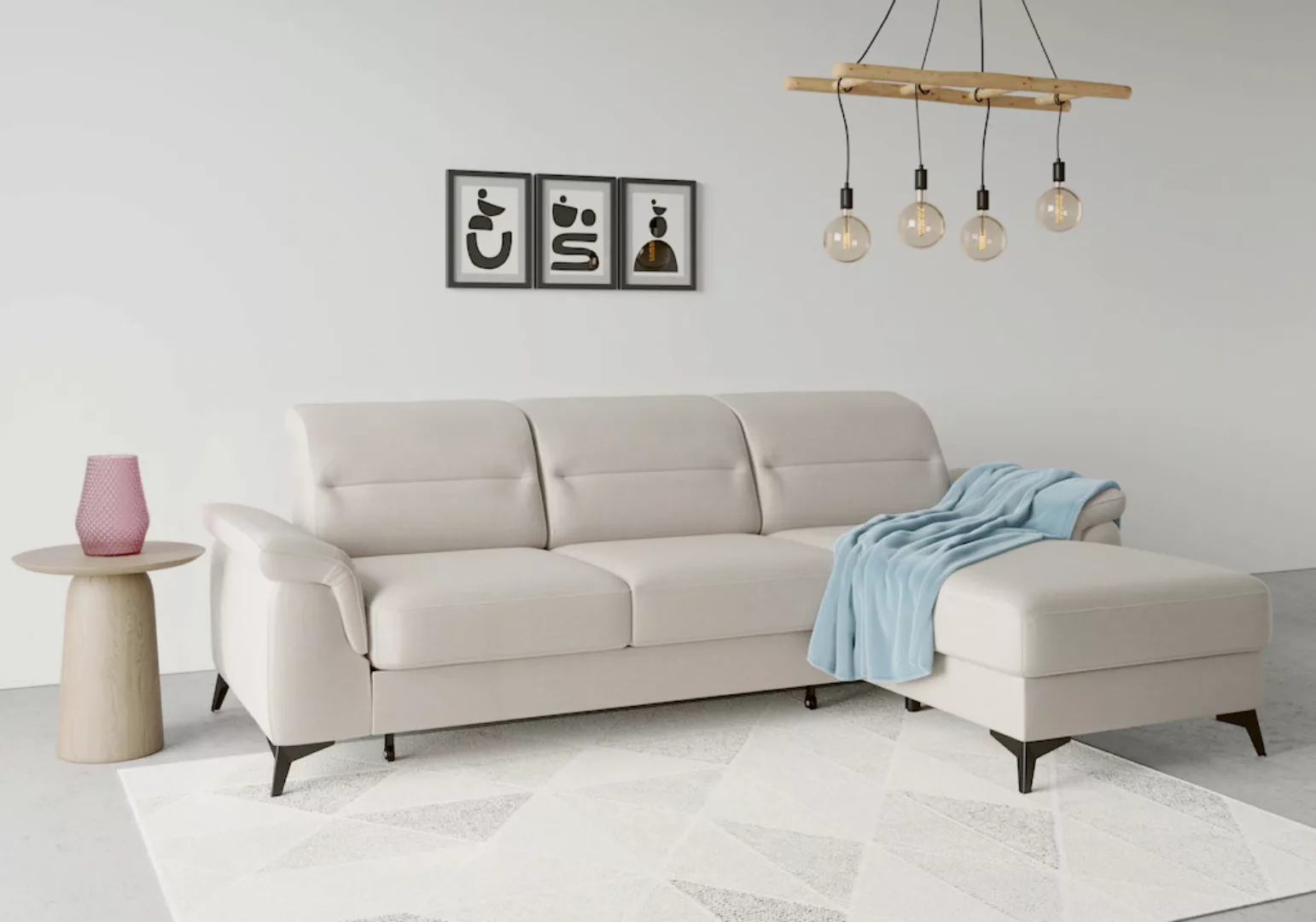 sit&more Ecksofa "Sinatra L-Form", mit Recamiere, optional mit Kopfteilvers günstig online kaufen