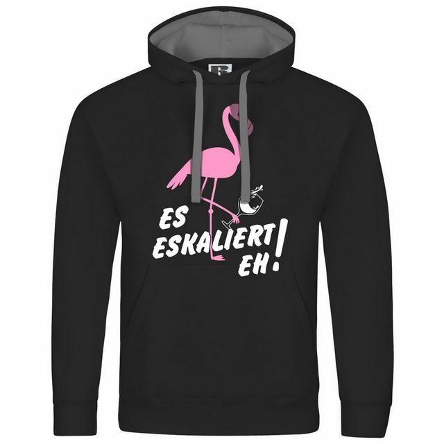 deinshirt Kapuzenpullover Herren Kapuzenpullover Es eskaliert eh Flamingo M günstig online kaufen