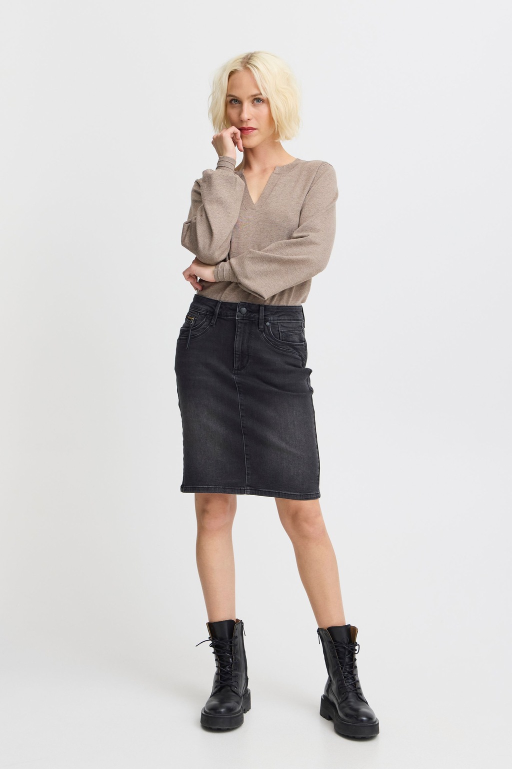 Pulz Jeans Jeansrock "Jeansrock PZKAROLINA HW Skirt" günstig online kaufen