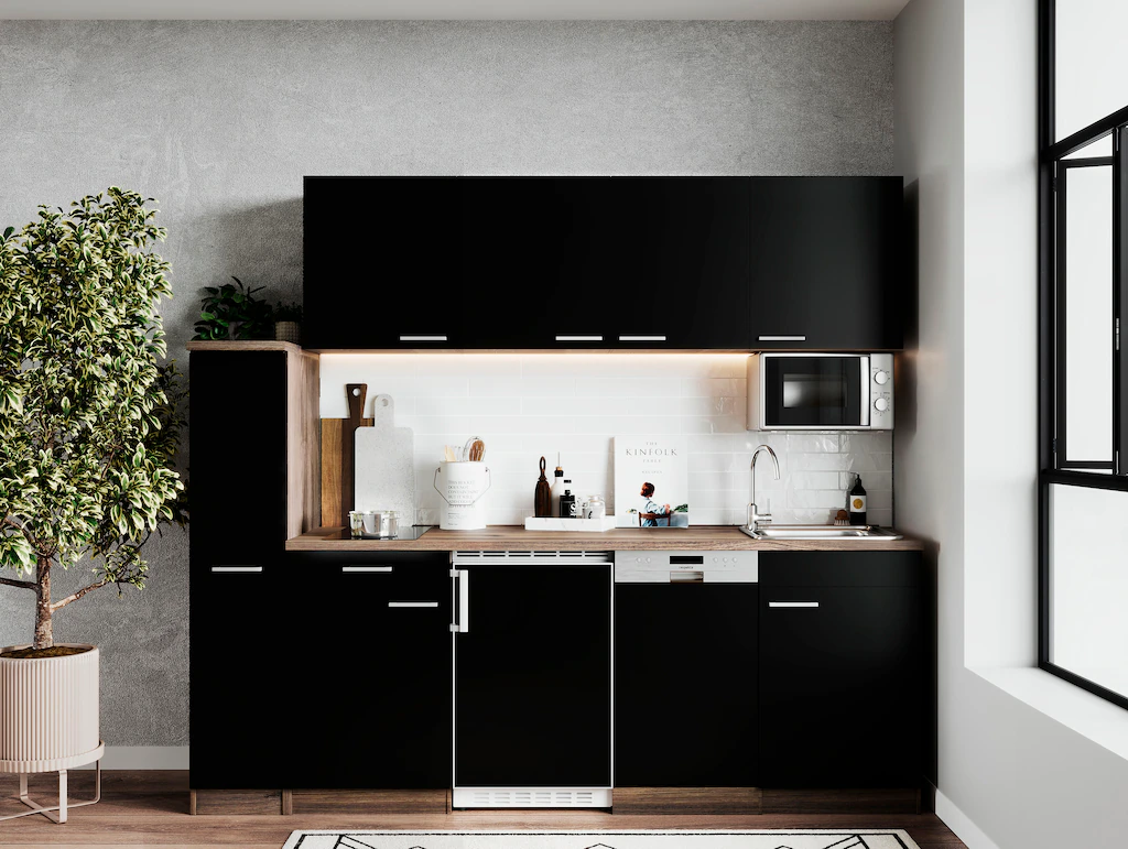 RESPEKTA Küche "Oliver", Breite 225 cm, wechselseitig aufbaubar günstig online kaufen