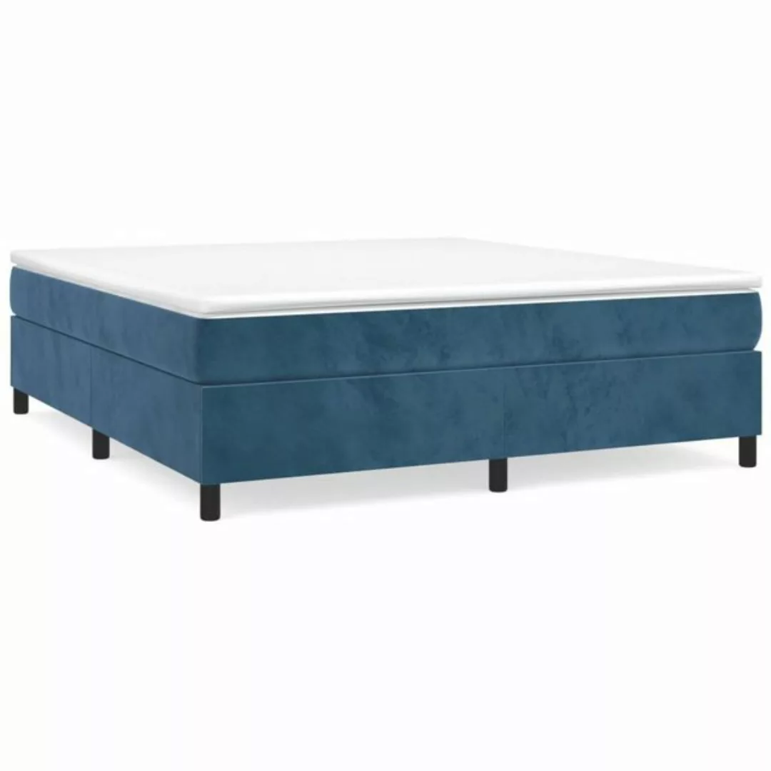 furnicato Bett Bettgestell ohne Matratze Dunkelblau 200x200 cm Samt (1-tlg) günstig online kaufen