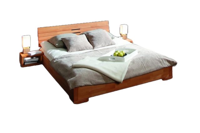 Natur24 Bett Bett Bento 10 Sonderlänge 200x210 Kernbuche Holzkopfteil und H günstig online kaufen