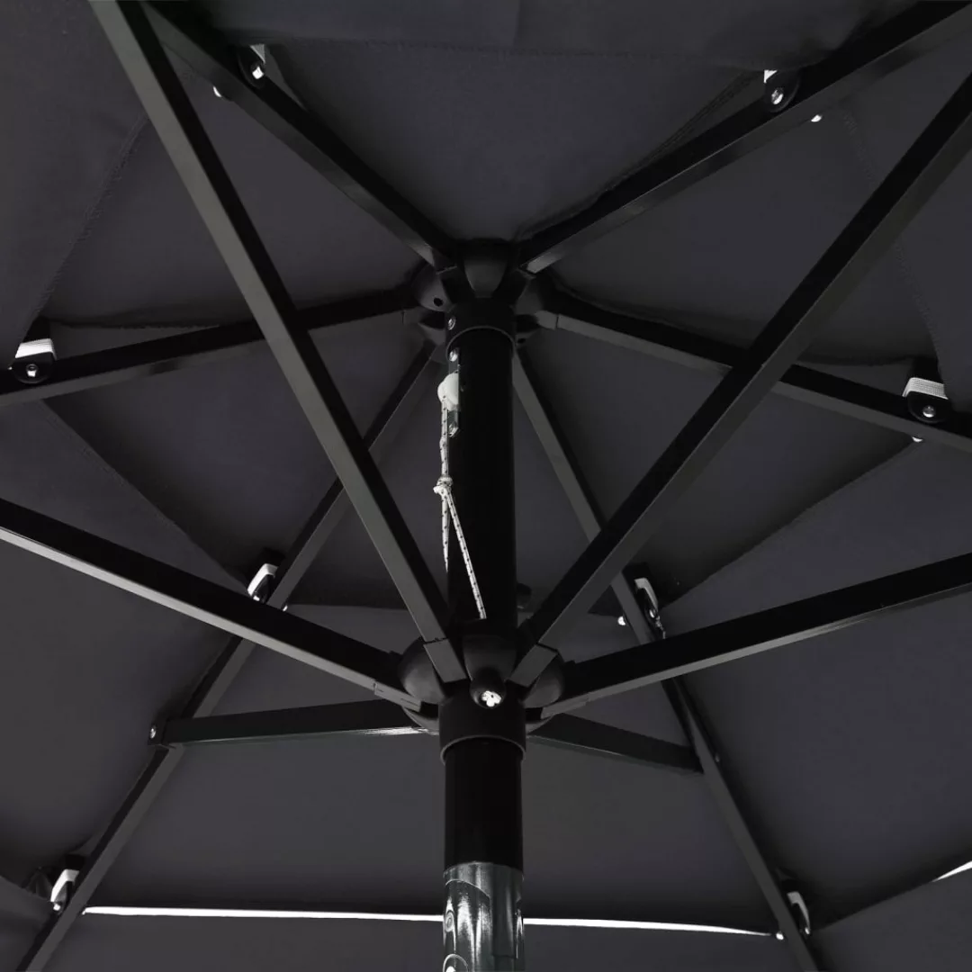 Sonnenschirm Mit Aluminium-mast 3-lagig Anthrazit 2 M günstig online kaufen