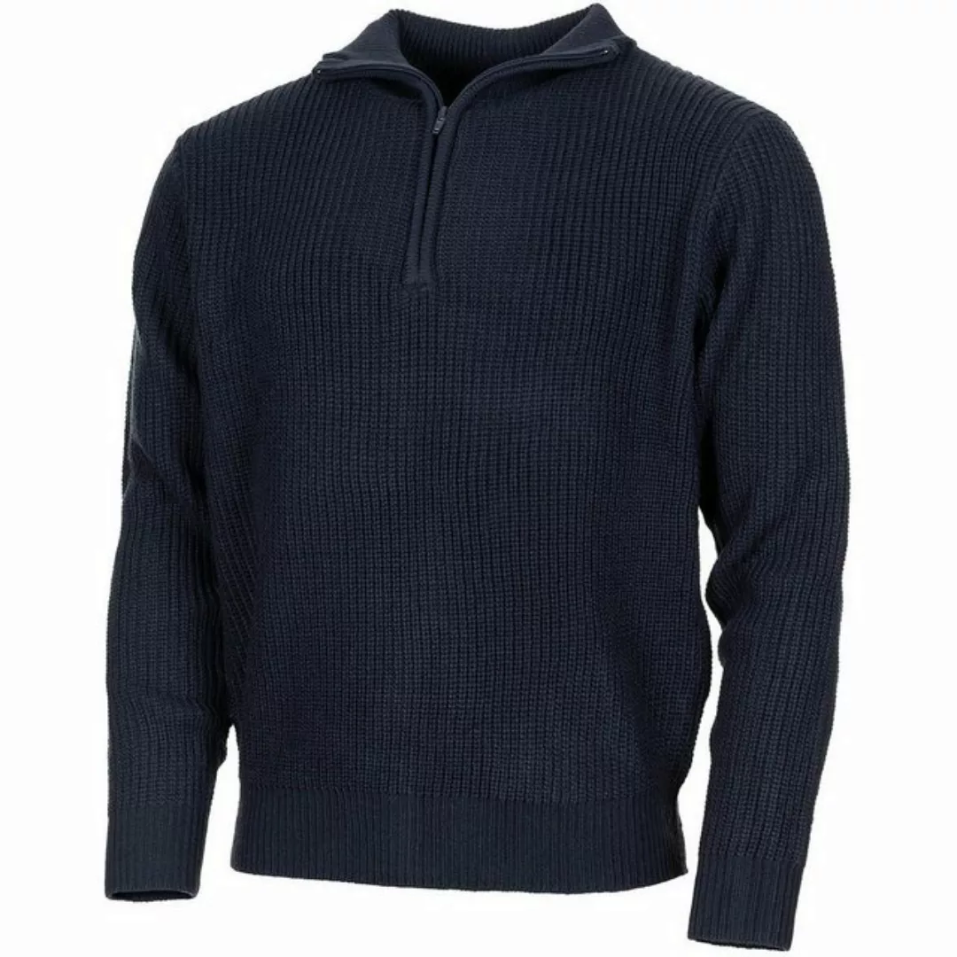 MFH Rundhalspullover Pullover, "Troyer", blau, mit Reißverschluss L günstig online kaufen