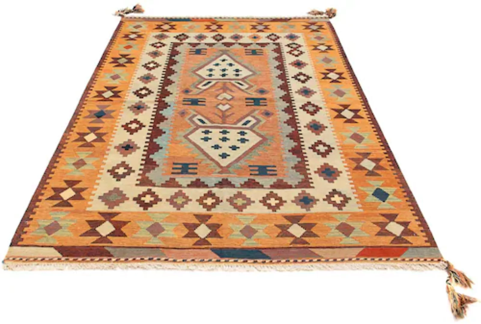 morgenland Wollteppich »Kelim - Oriental - 208 x 143 cm - mehrfarbig«, rech günstig online kaufen