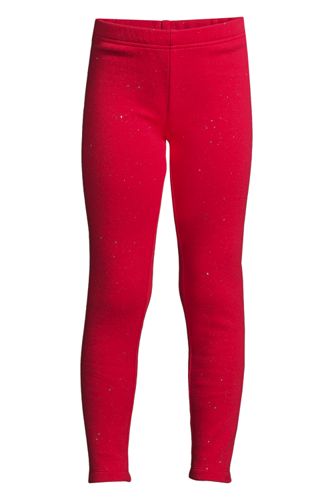 Fleece-Leggings, Größe: 152-158, Rot, by Lands' End, Rot Konfetti Glitzer günstig online kaufen