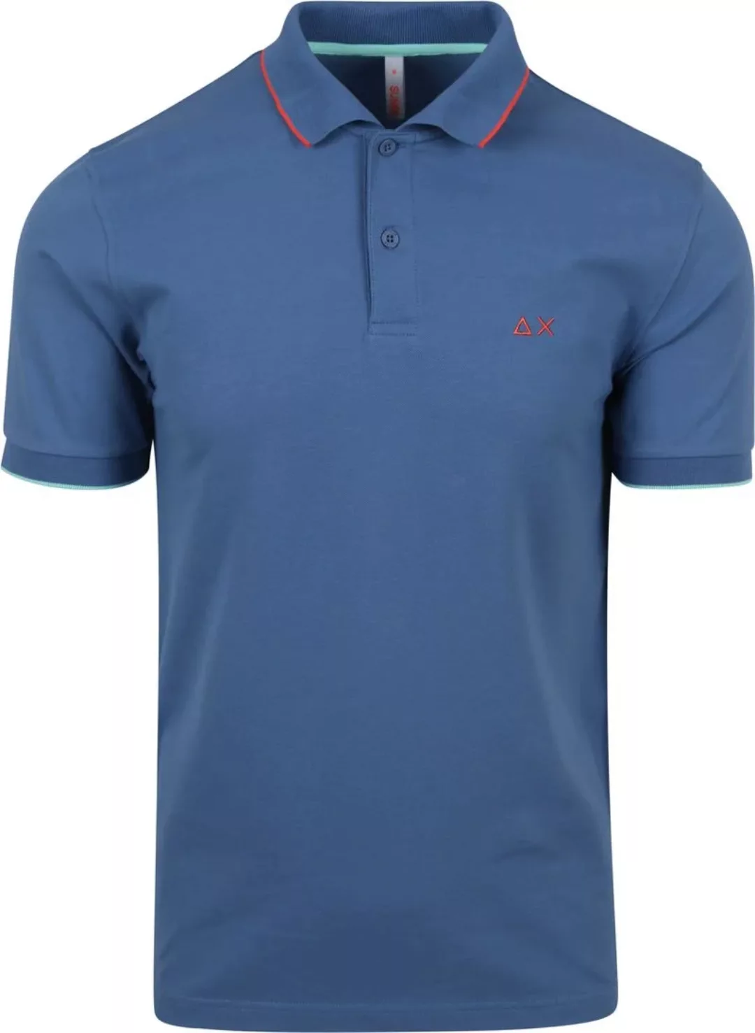 Sun68 Poloshirt Small Stripe Collar Blau - Größe XL günstig online kaufen