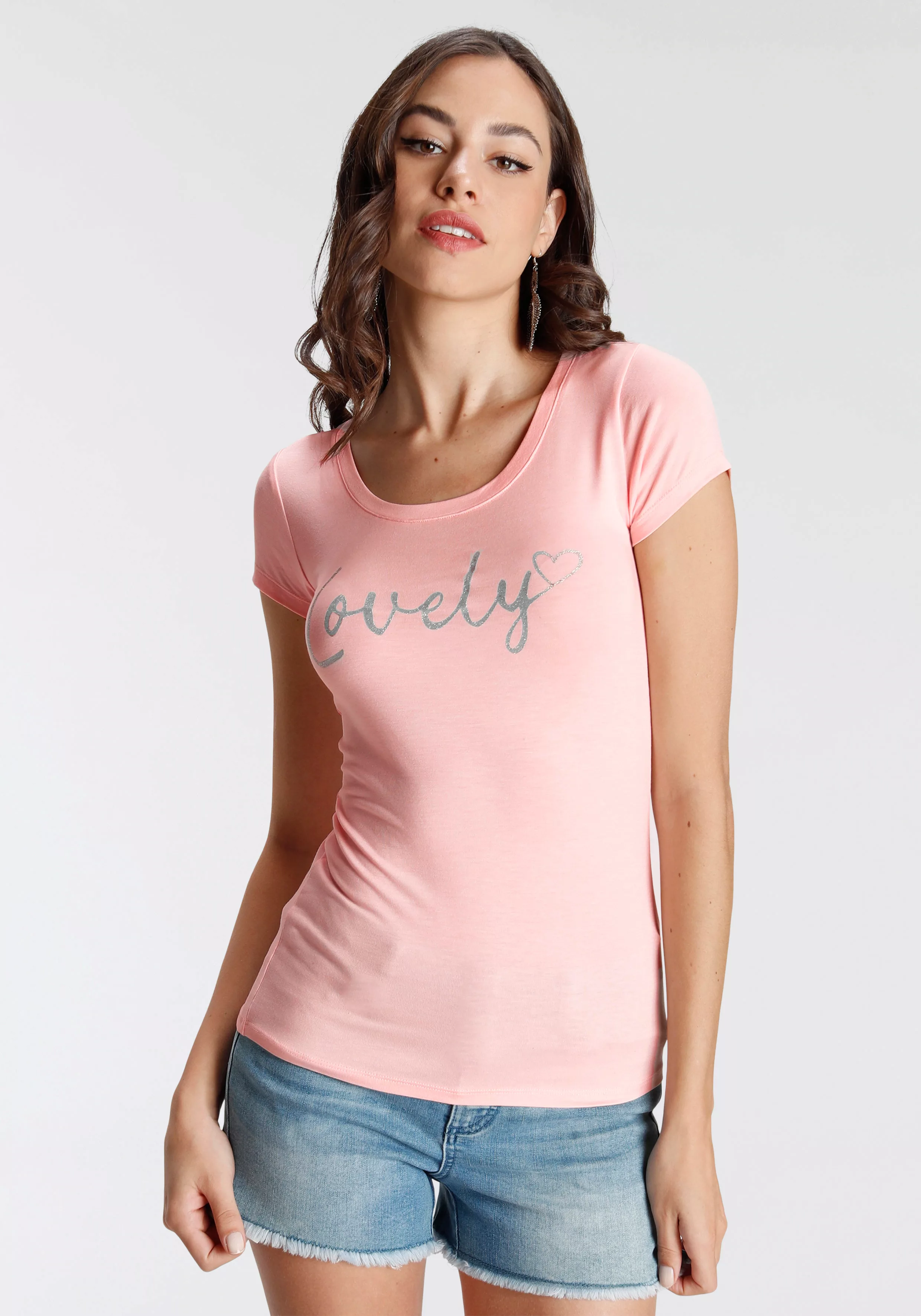 Melrose T-Shirt, mit Glitzerdruck günstig online kaufen