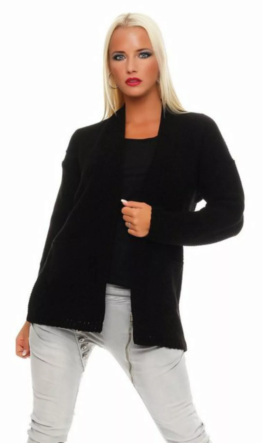 Mississhop Cardigan Strickjacke Cardigan Jacke Sweatshirt M.3007 günstig online kaufen