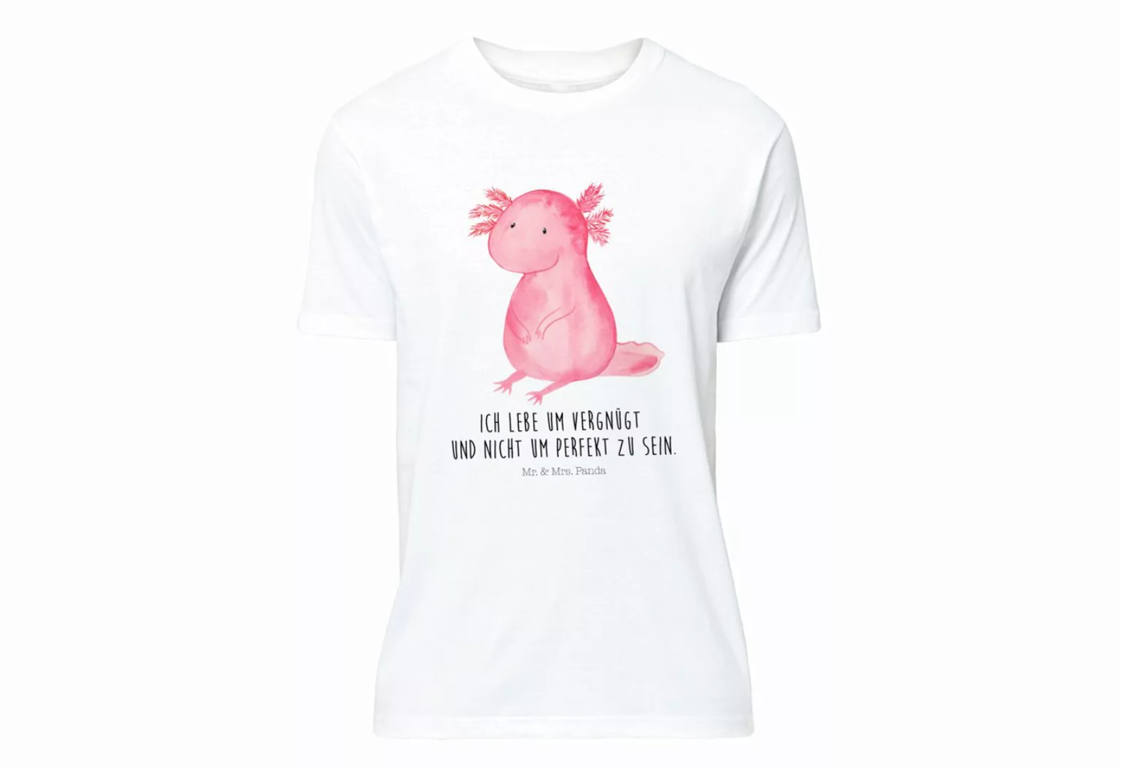 Mr. & Mrs. Panda T-Shirt Axolotl - Weiß - Geschenk, T-Shirt mit Spruch, ver günstig online kaufen