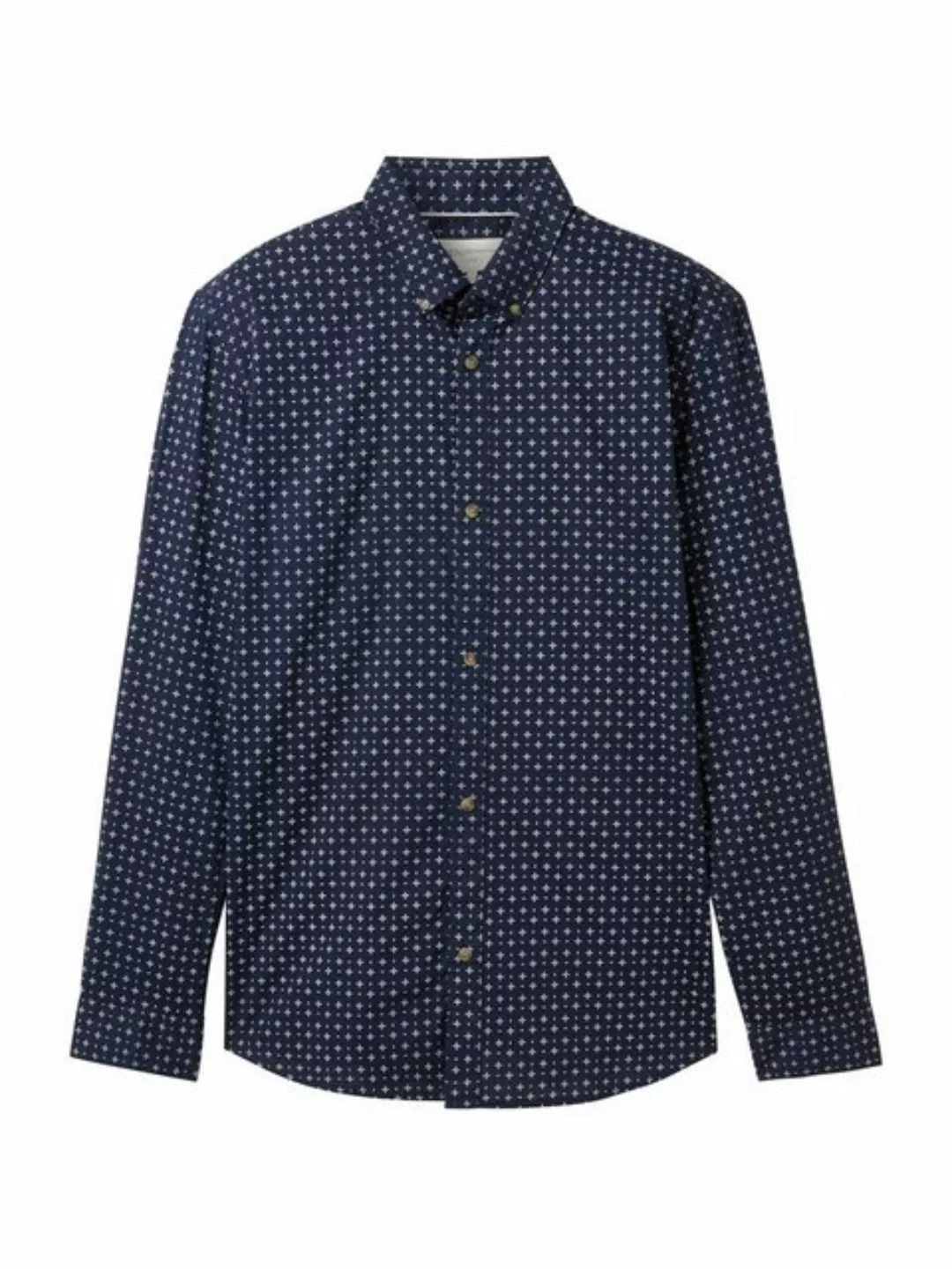 TOM TAILOR Denim Langarmhemd POPLIN mit Streifenmuster günstig online kaufen