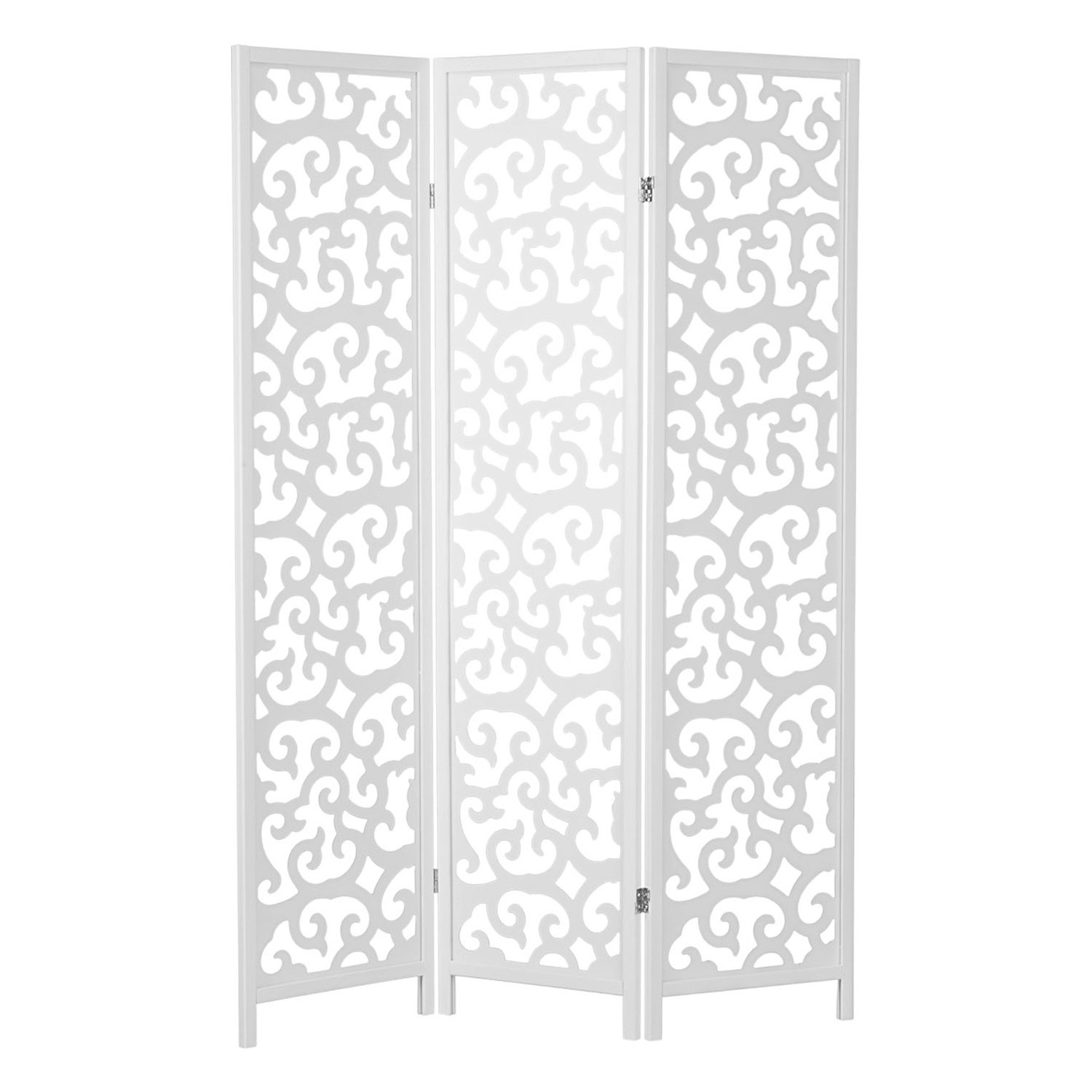 Homestyle4u 3-tlg. Paravent in Weiß 130x175 cm 895 günstig online kaufen