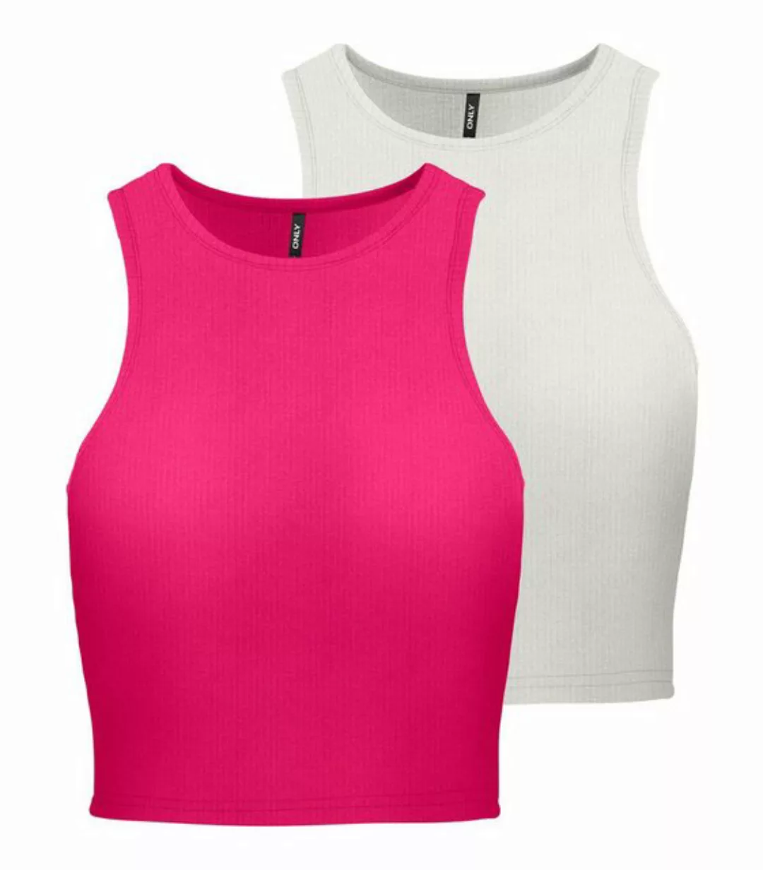 ONLY Crop-Top ONLBELIA S/L CROP TOP CS JRS 2PACK (Packung, 2-tlg) günstig online kaufen