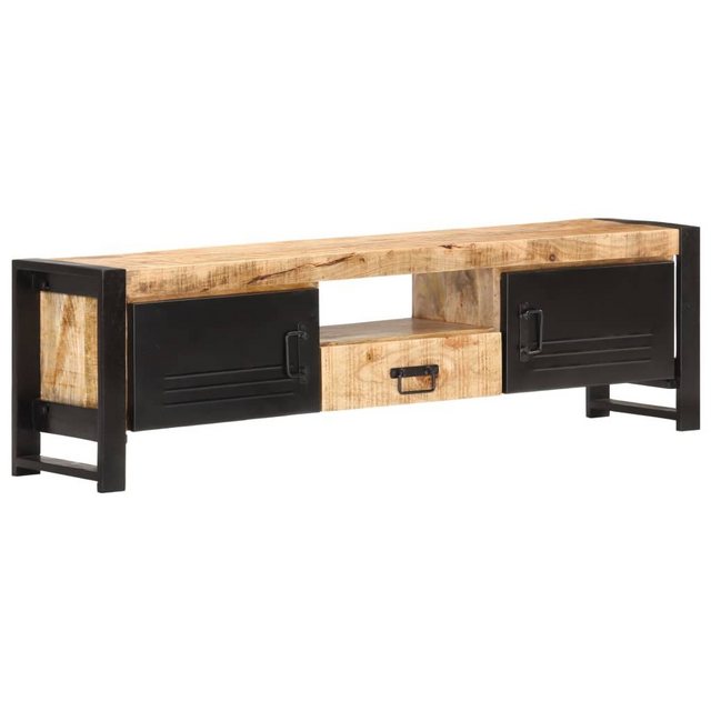 furnicato TV-Schrank 140x30x40 cm Raues Mangoholz günstig online kaufen