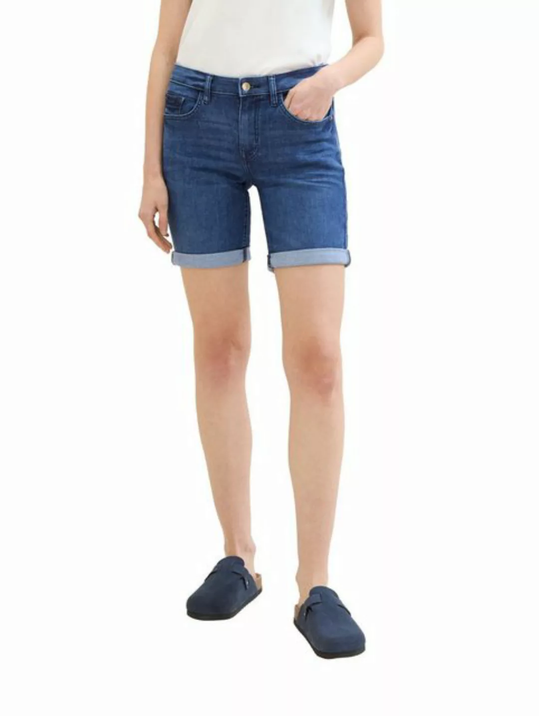 Tom Tailor Damen Bermuda Jeans ALEXA - Slim Fit - Blau günstig online kaufen