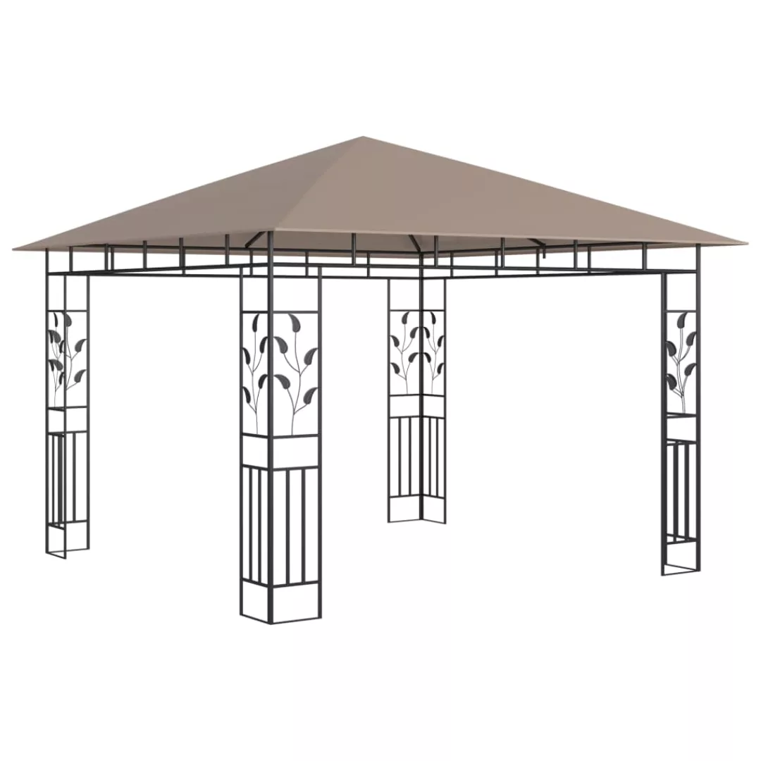 Pavillon Mit Moskitonetz 3x3x2,73 M Taupe 180 G/m² günstig online kaufen